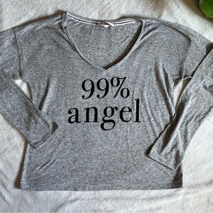 Victoria's Secret Heather Gray V-Neck Top